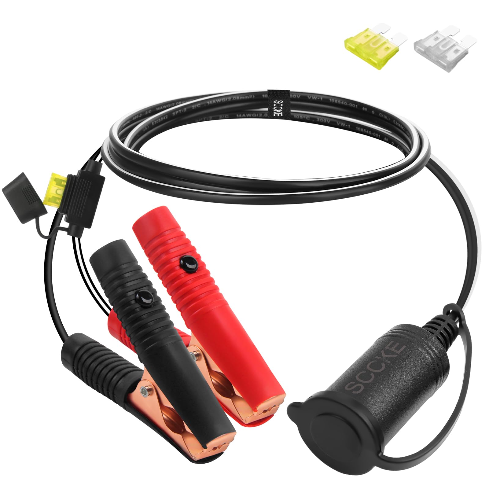 can you charge a car battery through a cigarette lighter Amazon.com: SCCKE 3FT/0.92m 14AWG 20A 12V 24V Female Car Cigarette Lighter  Socket to Battery Alligator Crocodile Clips Connector, Car Battery Clamp-on  Extension Charge Cable with 20A Fuse : Automotive