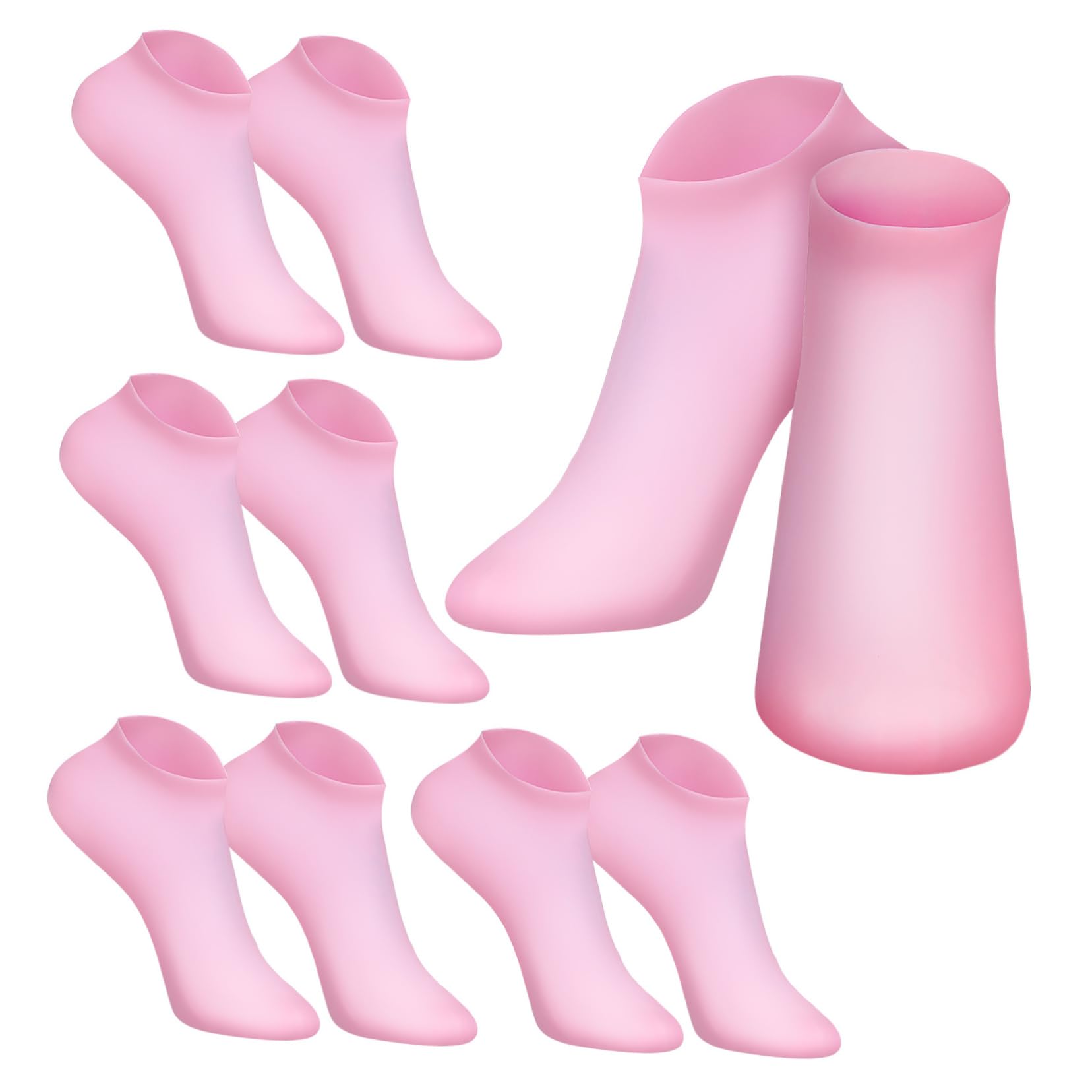 minkissy Silicone Socks for Women Moisturizing Foot Care Socks Toe Separators Soft Low Cut Friendly