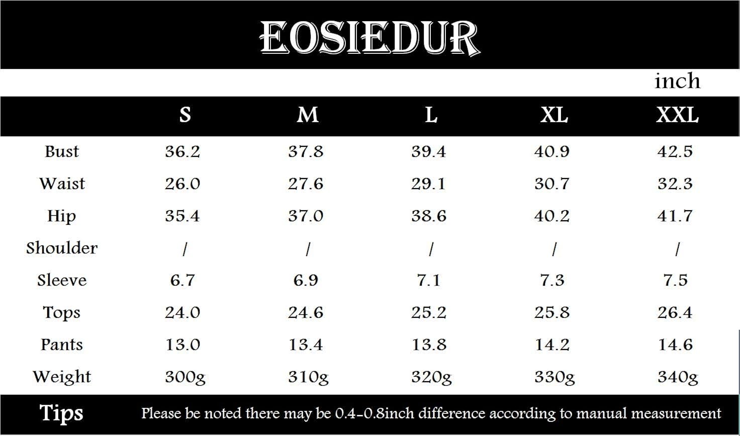 Miniatura 4 de EOSIEDUR Women 2 Piece Summer Outfits Short Sleeve T-shirt Crop Top Short Pants Sweatsuit Set