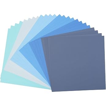 Vaessen Creative Florence Scrapbook Paper 216 g 12 x 12 x 24 Sheets Multipack Blue Paper Multicoloured 30.5 x 30.5 x 0.7 cm