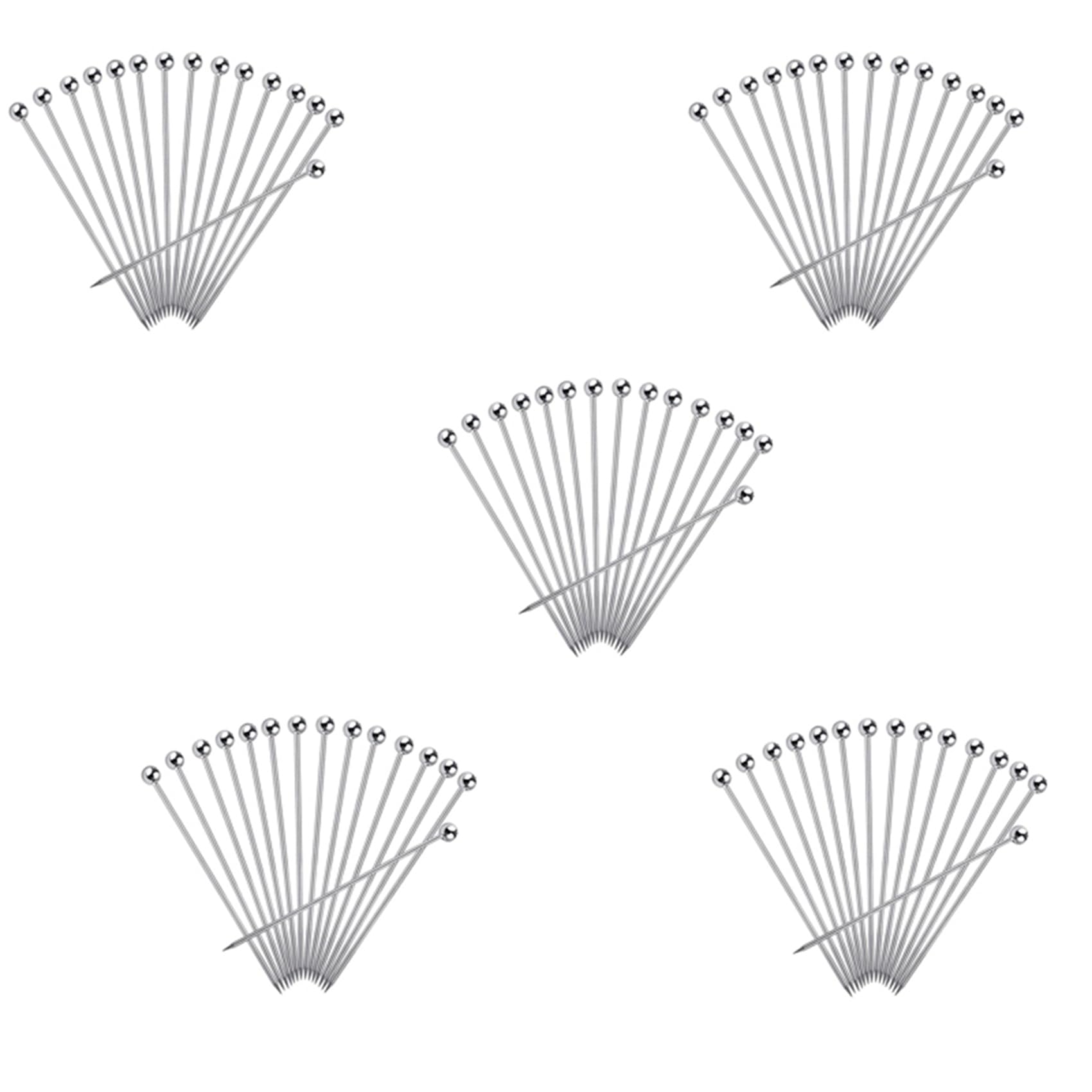 Hndhbfgrt 75Pcs Cocktail Picks, 4 Inch Reusable Stainless Steel Picks Cocktail Toothpicks for Olives Appetizers Sandwich