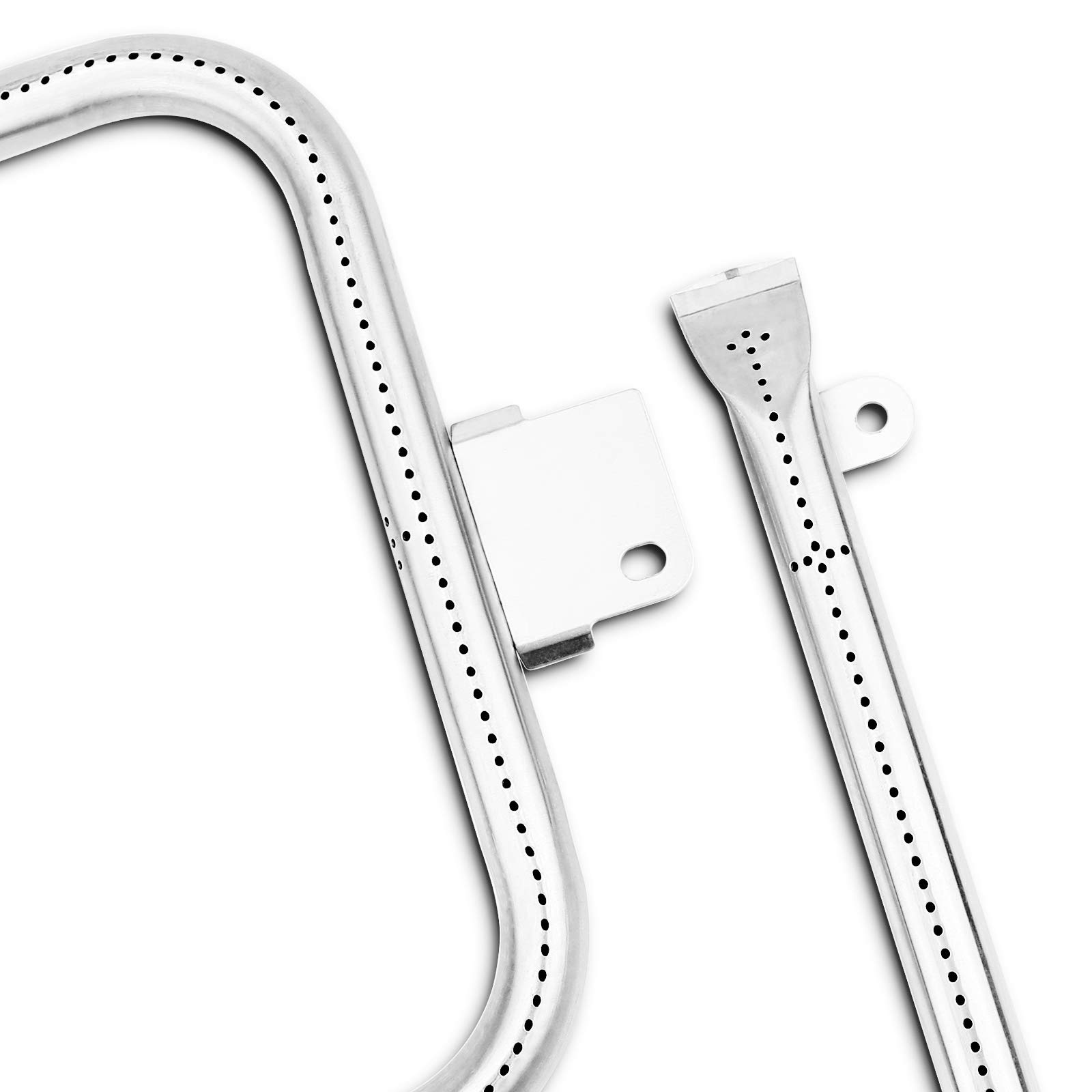 Denmay 65032 Quemador de Tubo de Acero Inoxidable, Accesorio para Rejilla Weber Q Series Q300, Q320, Q3000 y Q3200, 404341, 424001, 426001, 57060001 586002, Pieza de Repuesto 60036 80387 65032 80385