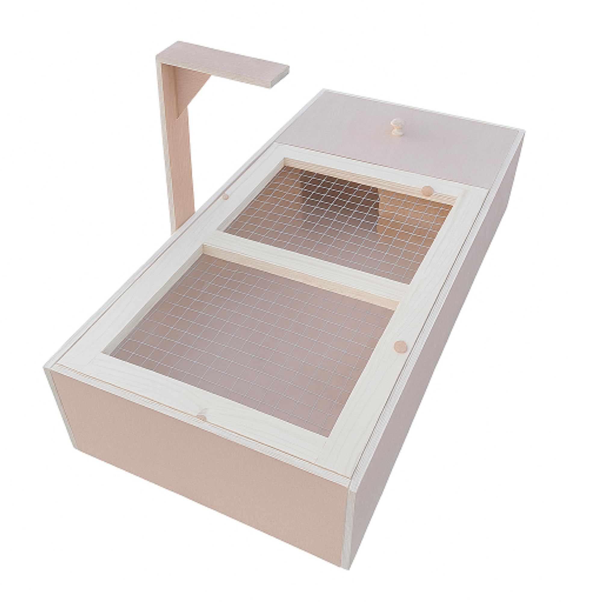 XXL 25cm High Tortoise Table with Removable Mesh Lid – Handmade in the UK – Wooden Indoor Tortoise Enclosure (Natural, XXL - 150cm x 62cm x 25cm)