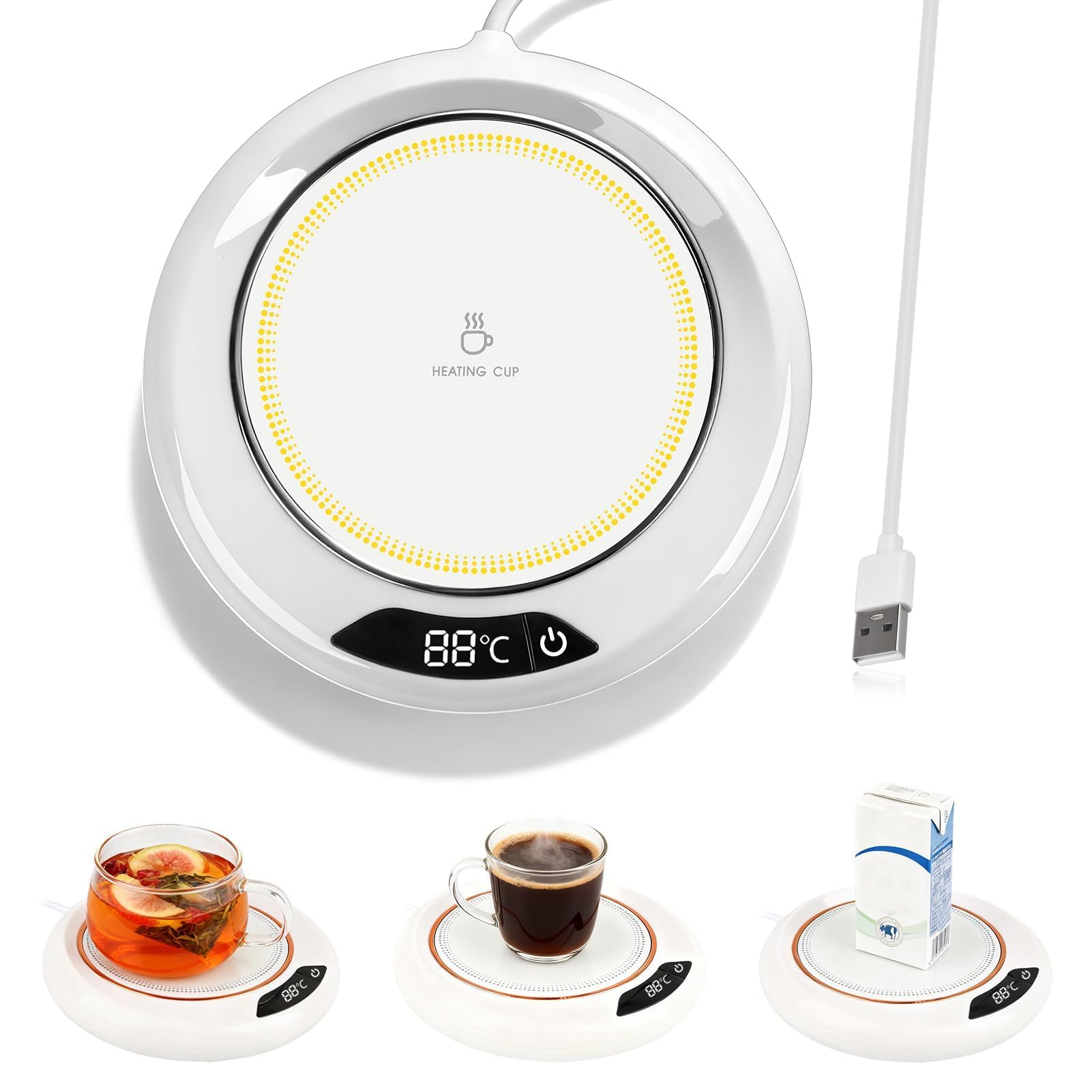 Coffee Mug Warmer for Desk Cup Warmer Smart Temperature Settings with 3