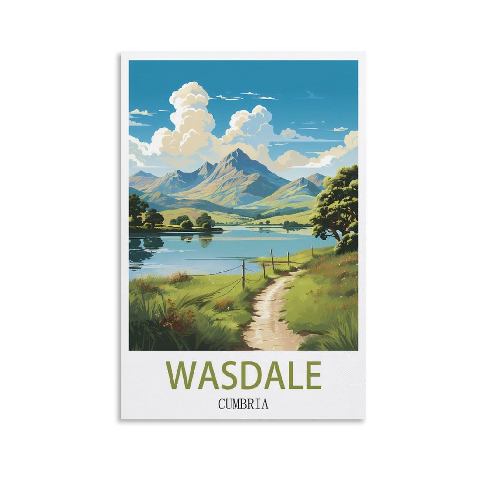 Metal Sign Tin Sign,Wasdale Cumbria,Garden & Kitchen Poster, Inspirational Sign Home Wall Art Decor for Home Kitchen Bar Club Decoration 30x30cm