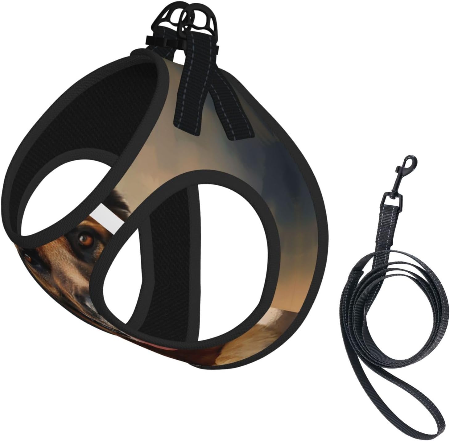 German Shepherds Pet Vest Small Size Dog Harness and Leash Set for Training, Reflective & Adjustable with Accessories Small