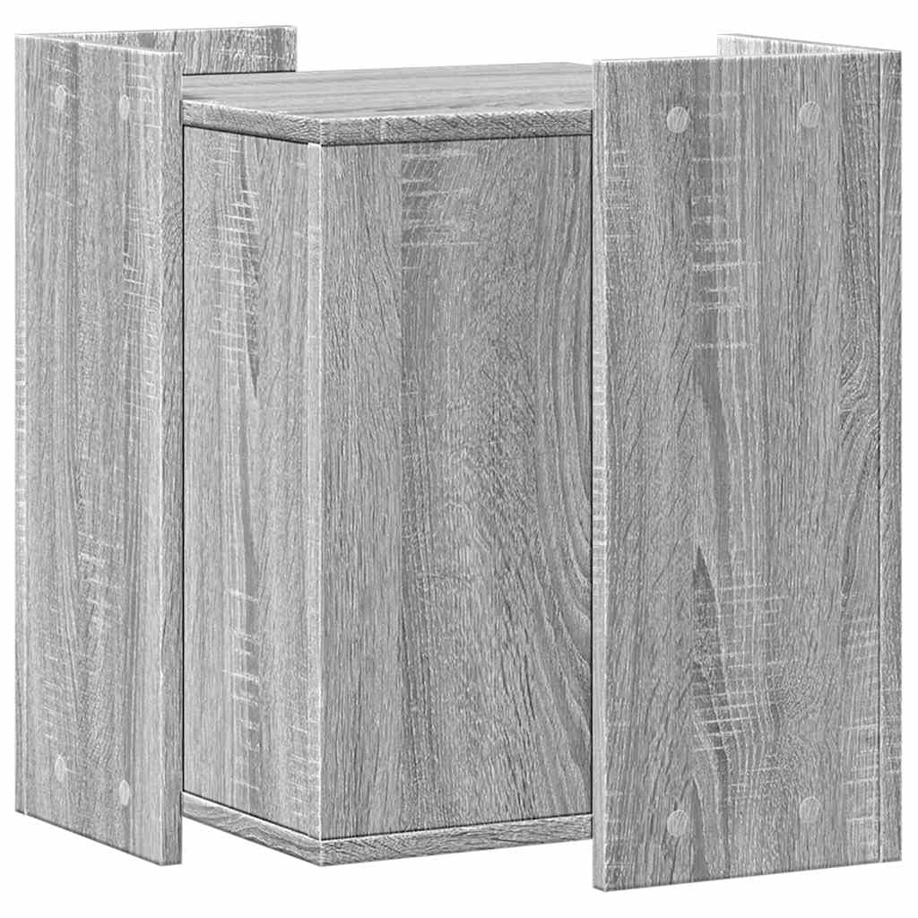 Sonoma Katzenstreu, grau, aus Holz, kompaktes Design mit Beistelltisch und versteckter Aufbewahrung für Katzentoilette oder Katzenbett.