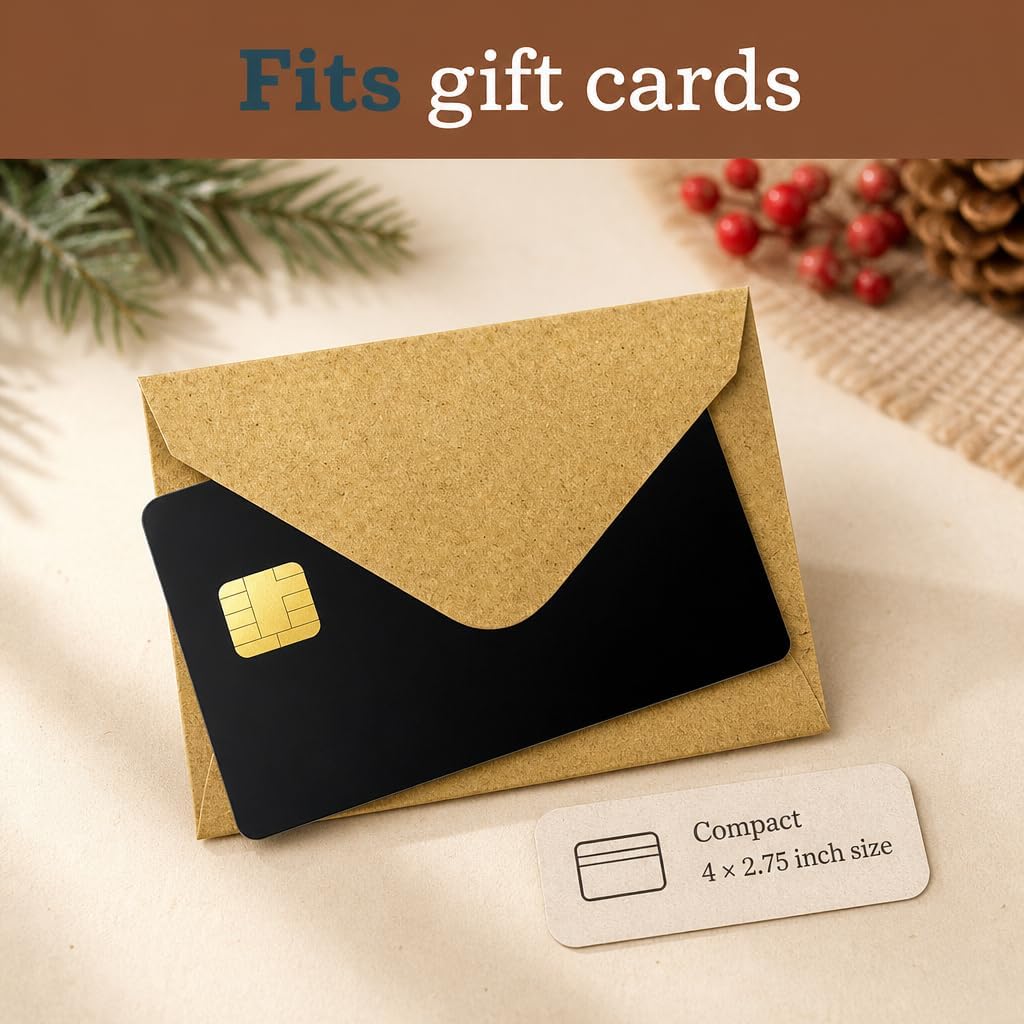 Iconikal Kraft Mini Special Occasion Envelopes, 4 x 2.75 inches, 200-Count image 4