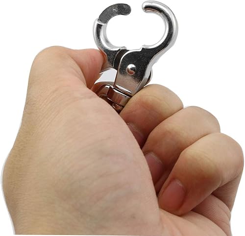 Miniatura 4 de heyous 6 ganchos de presión de aleación de zinc, hebilla de resorte giratoria de 360 grados, clips giratorios de metal resistentes para correas,