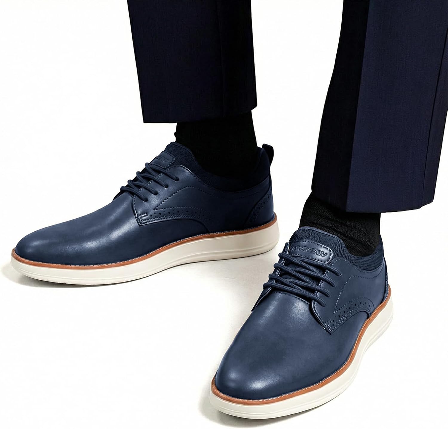 Men's Dress Sneakers Oxfords Shoes Business Wingtip Casual Walking Brogue Shoes - Image 2