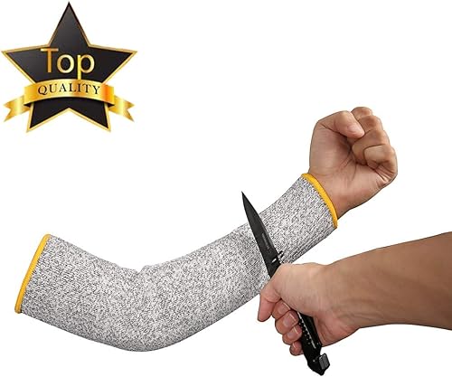 Miniatura 2 de 2 pares de mangas de protección para brazos, mangas resistentes a cortes de nivel 5, protectores de brazo de seguridad resistentes a los cortes