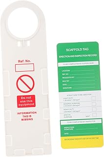 ORFOFE Scaffold Tags Scaffold Status Holder and Tags 1 Set Scaffold Status Holder and Tag Kit Scaffolding Safety Inspection Tag Scaffold Tag Scaffolding Safety Inspection Tags