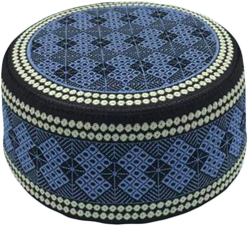 Polyy Yee Men's Muslim Prayer Kufi Hat Cap Headwear Beanie Islam Praying Beanie Eid Namaz Kufi
