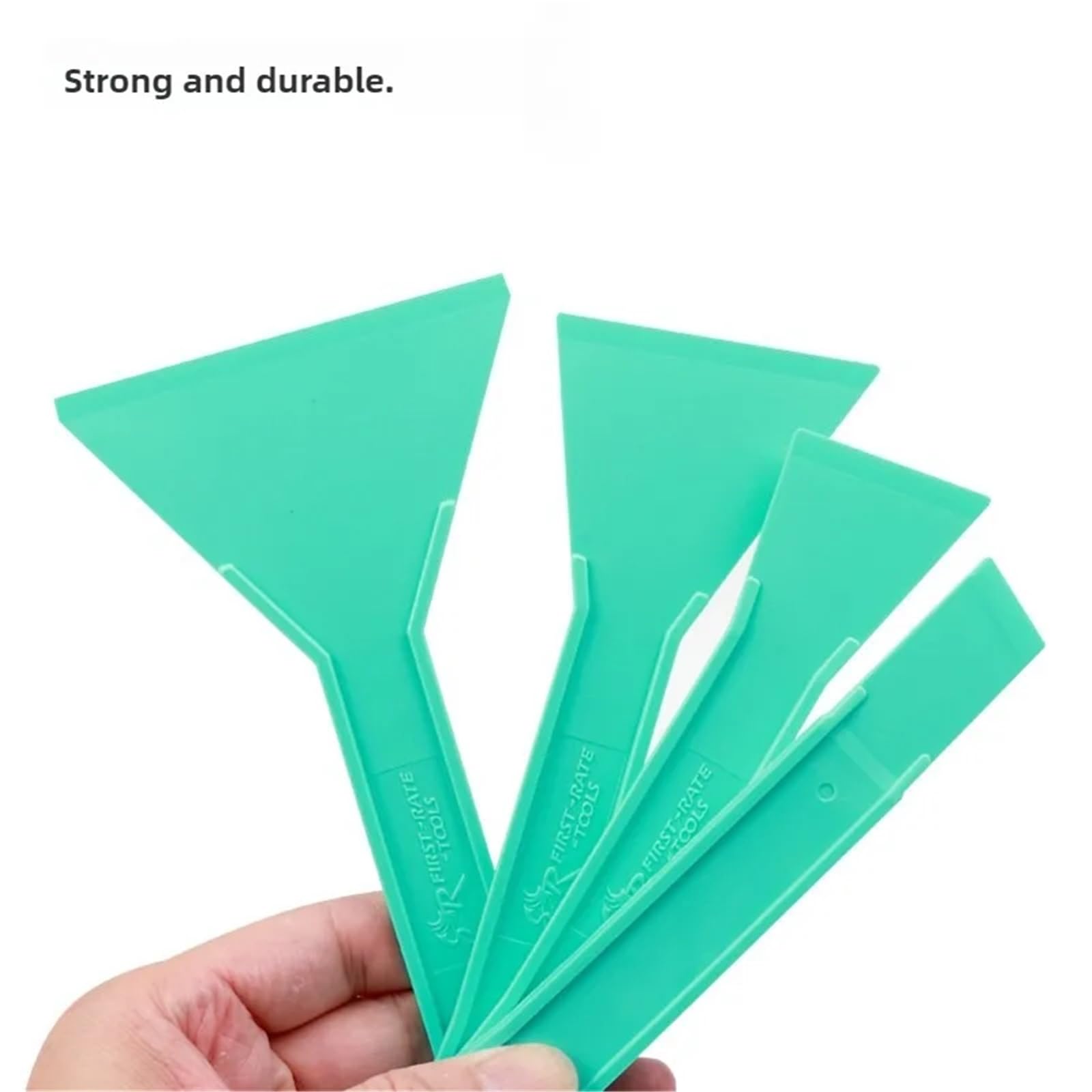 Raspador De Vidrio Kit de 4 raspadores de plástico Duro for Limpiar Adhesivos, removedores de Ventanas, vidrios, envolturas de Autos, escobilla de Goma.