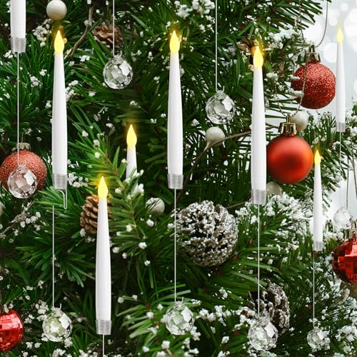12 Stück LED Weihnachtsbaum kerzen mit Fernbedienung,Christbaumkerzen...