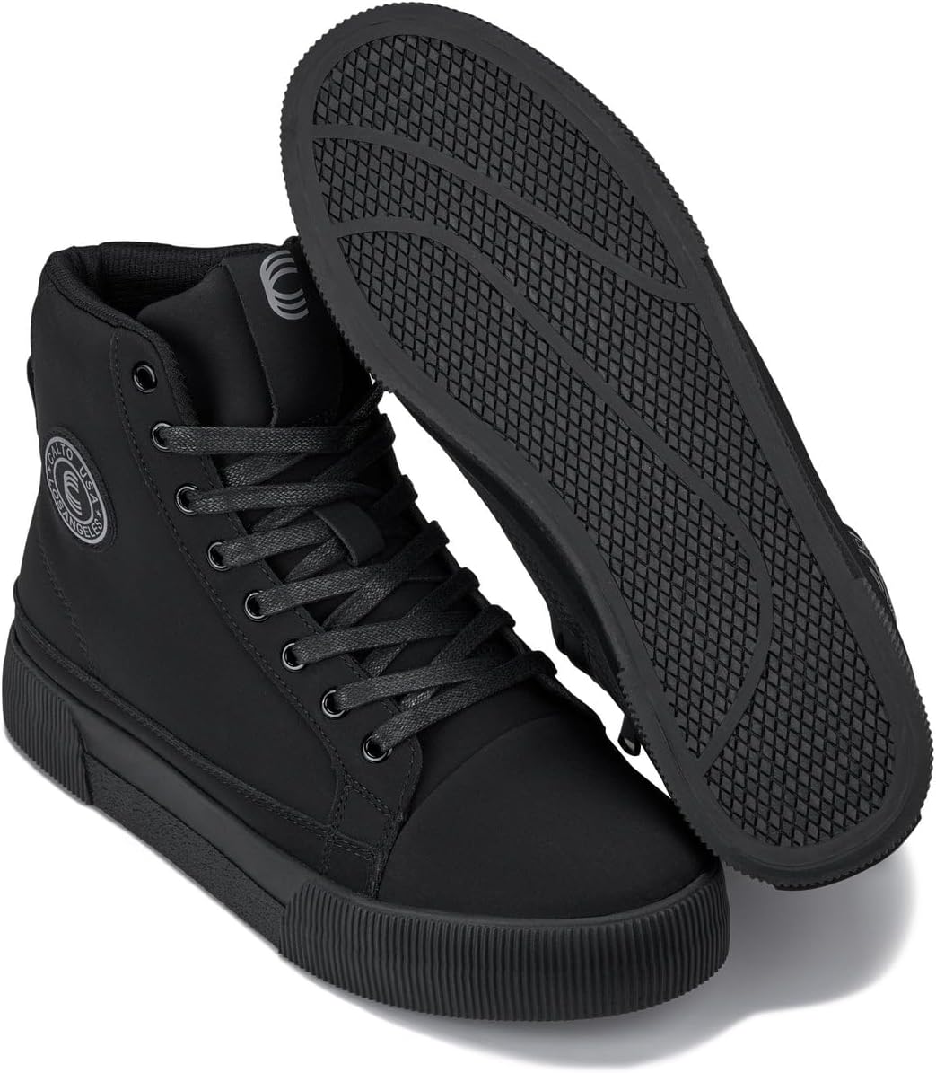 CALTO Men's Invisible Height Increasing Elevator Shoes - Zip-up Cap Toe High Top Sneaker Boots - 2.4 Inches Taller - Image 7