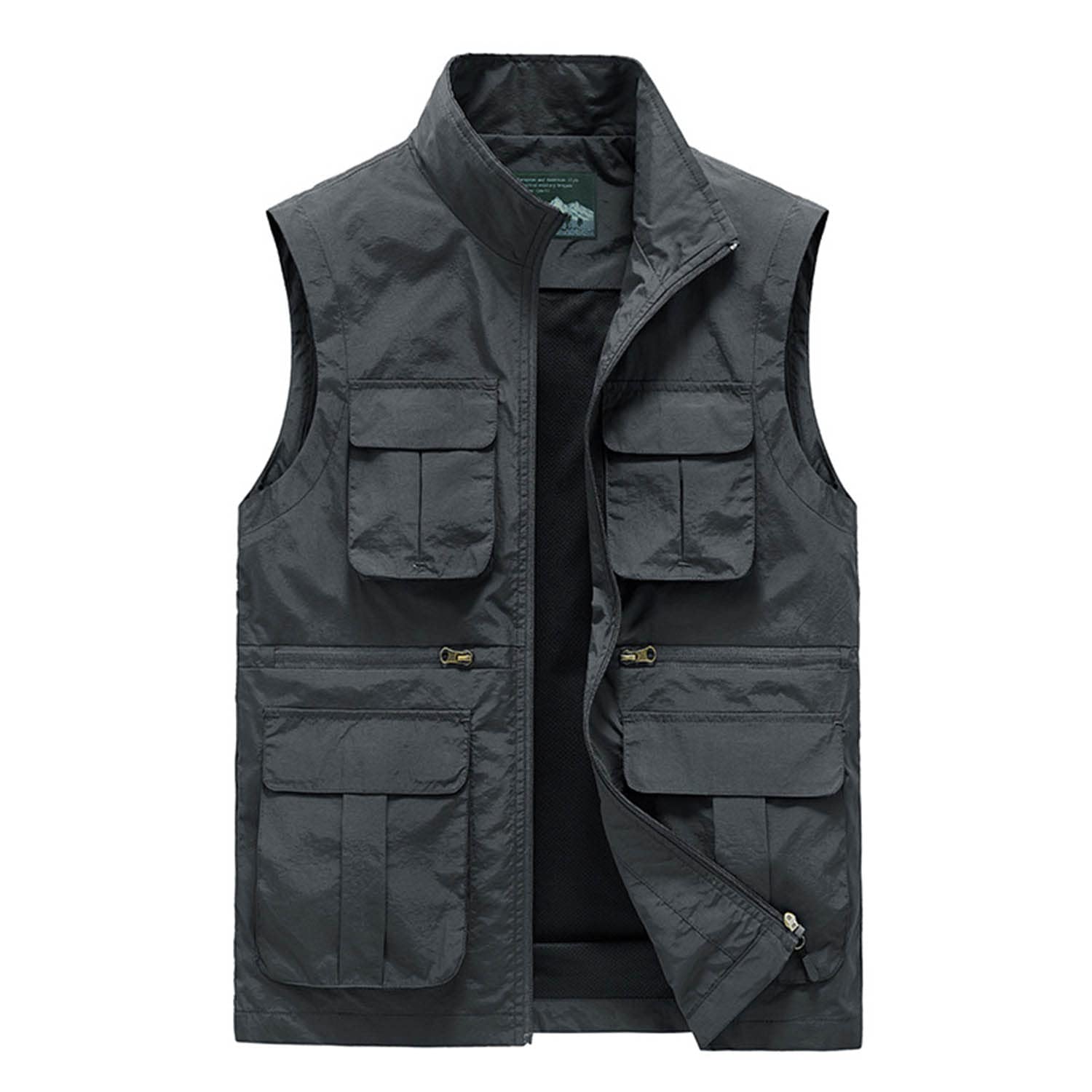 Chaleco De Hombre Chaleco Multibolsillos Sin Mangas Chaqueta Casual Chaleco De Pesca Exteriores Malla Transpirable Fotografía Viaje Utilidad Chaleco De Senderismo