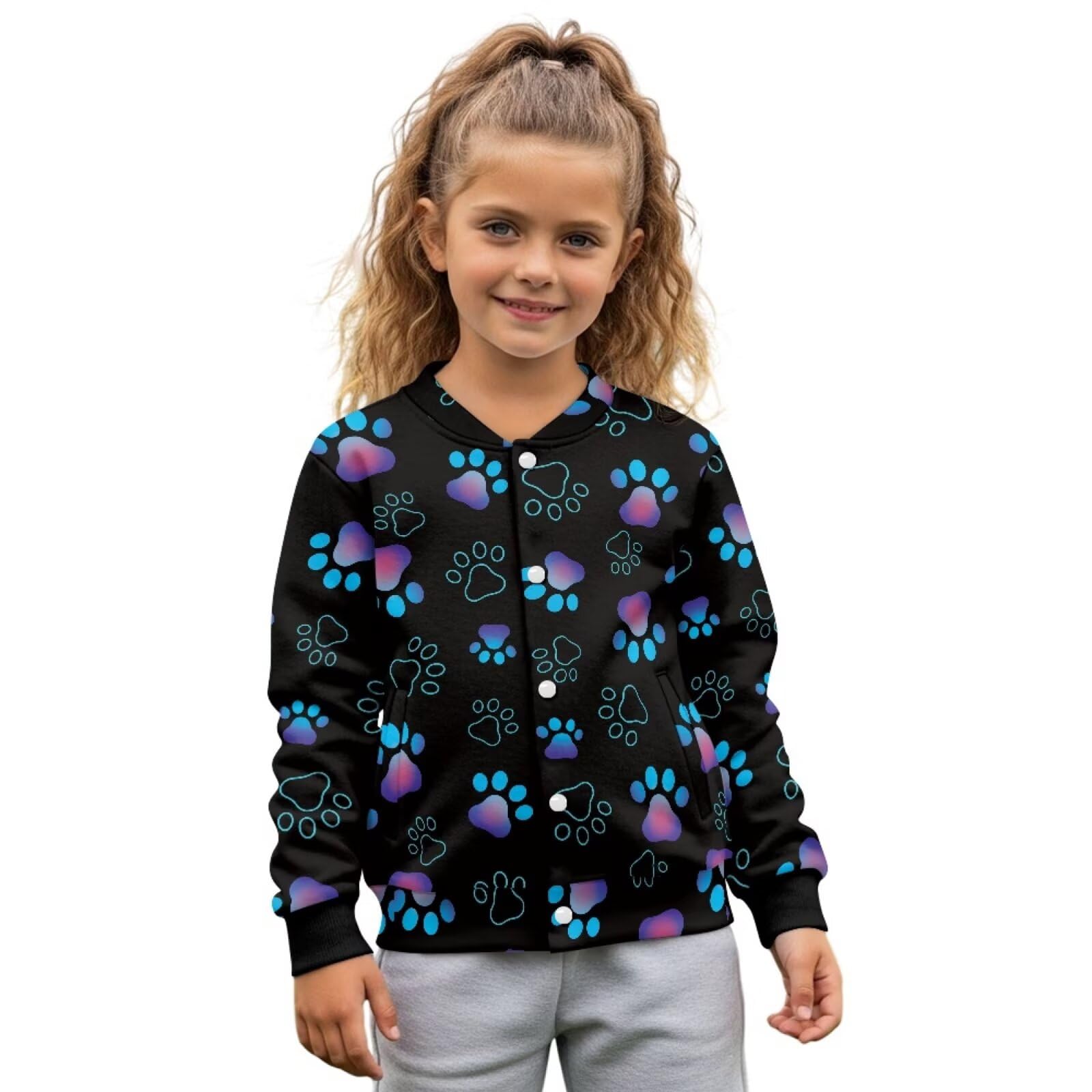 chaqlin Camiseta de béisbol de manga larga para niñas de 5 a 12 años, ropa de béisbol para niñas