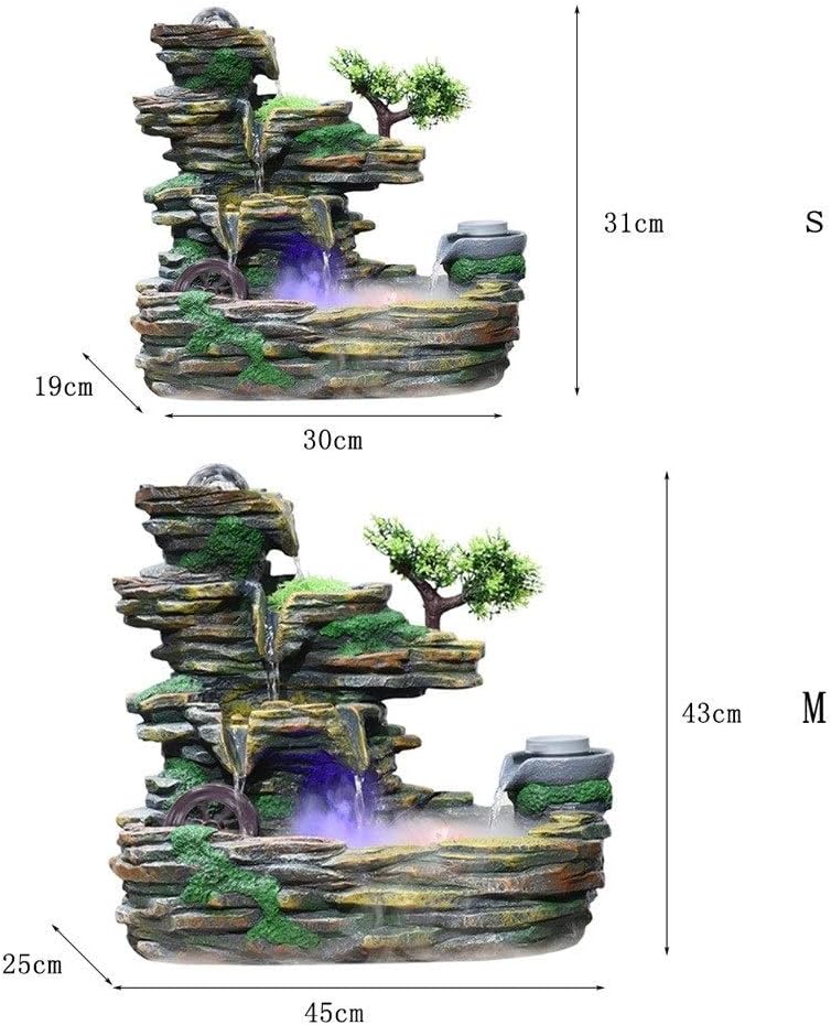 Tabletop Fountains Rockery Water Fountain Atomizer Indoor Living Room Office Desktop Decoration Opening Gift Indoor Water Fountain (Color : M)