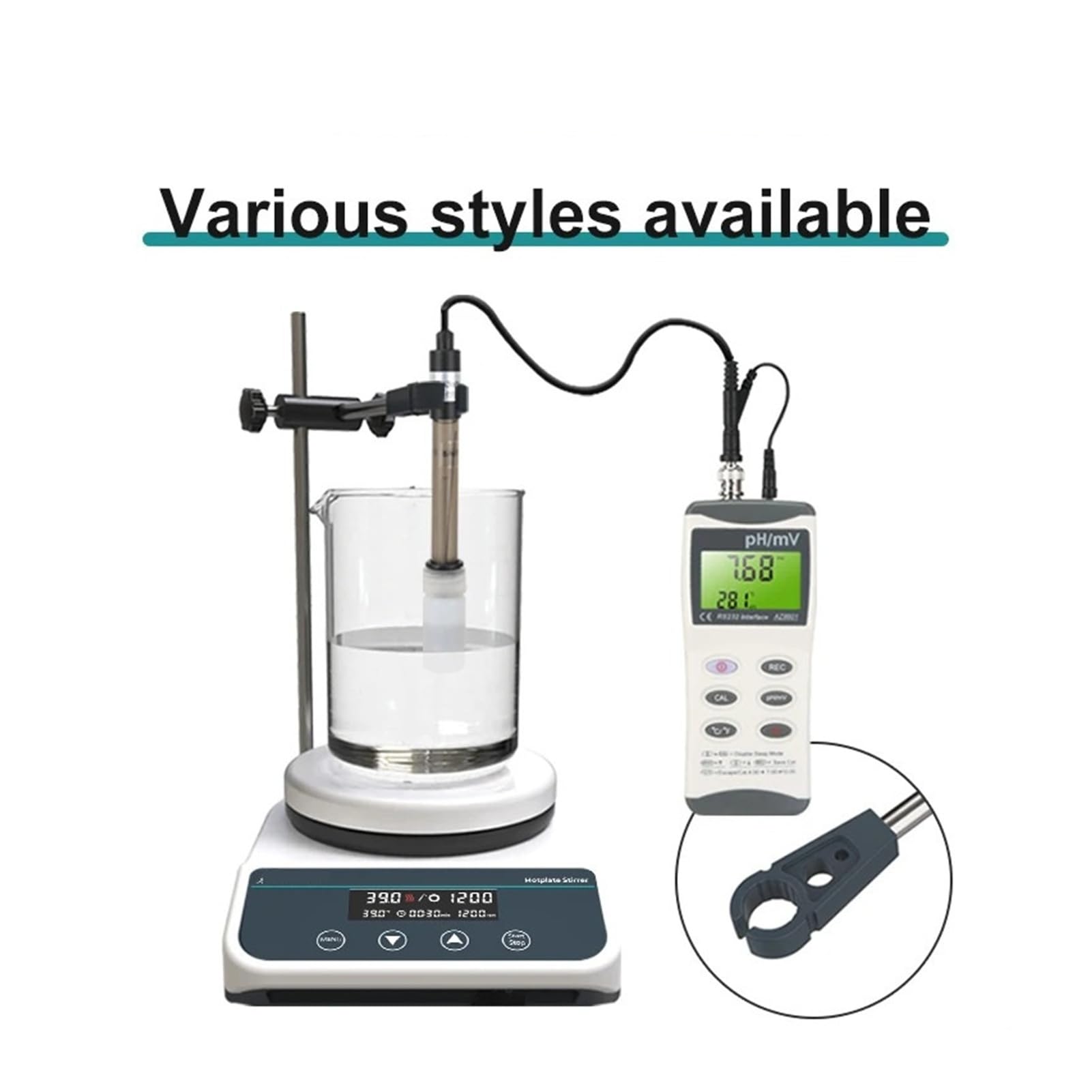 Agitador Magnético Agitador magnético con calefacción y pantalla digital, termostático, for laboratorio, 20 l(HS5Pro(2L LCD),EU)