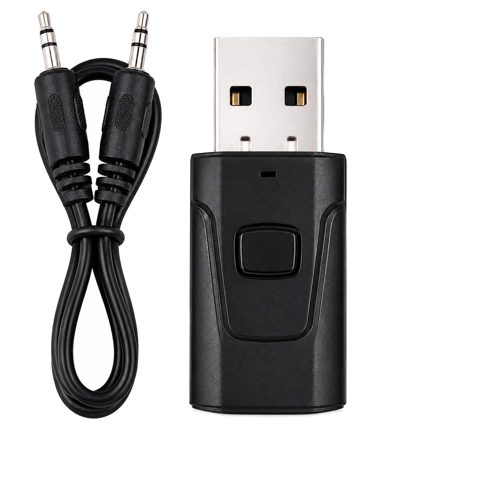 Bluetooth 5.0 USB Adapter with 1/8" Aux, Bluetooth 5.0 Adapters USB TV Transmitter, 4 in 1 Bluetooth Aux Adapter for Car, for TV Speaker, Bluetooth Headphones