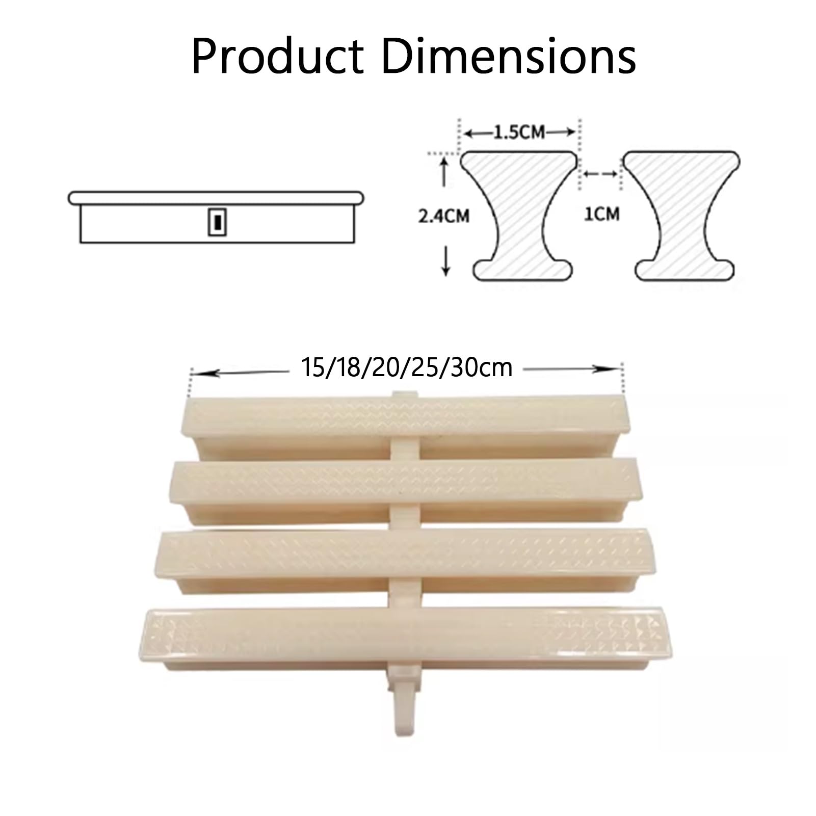 Griglia di drenaggio per Piscina Resistente - Portata 250 kg, Copertura in plastica ABS Durevole con Texture a Rombi, Diametro 20 cm, Ideale per terrazze, patii e vialetti (2 Pezzi)