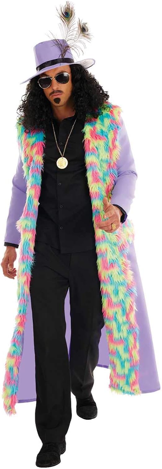 Fun Shack Mens Pimp Costume Adults 1970s Disco Stag Night Fancy Dress