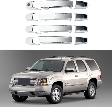 Chrome Door Handle Covers For 2007-2013 Chevy Silverado / GMC Sierra 4 Door