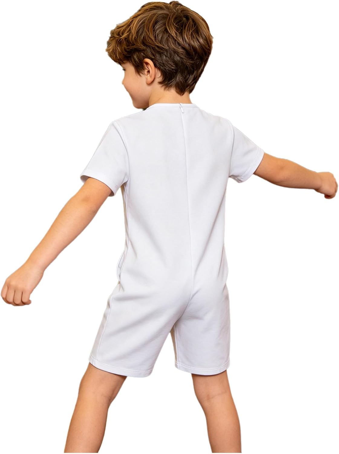 3pcs Girls Stripe Adaptive Jumpsuit Anti-strip Romper Sensory Friendly Clothes for Vacation Other Occasions