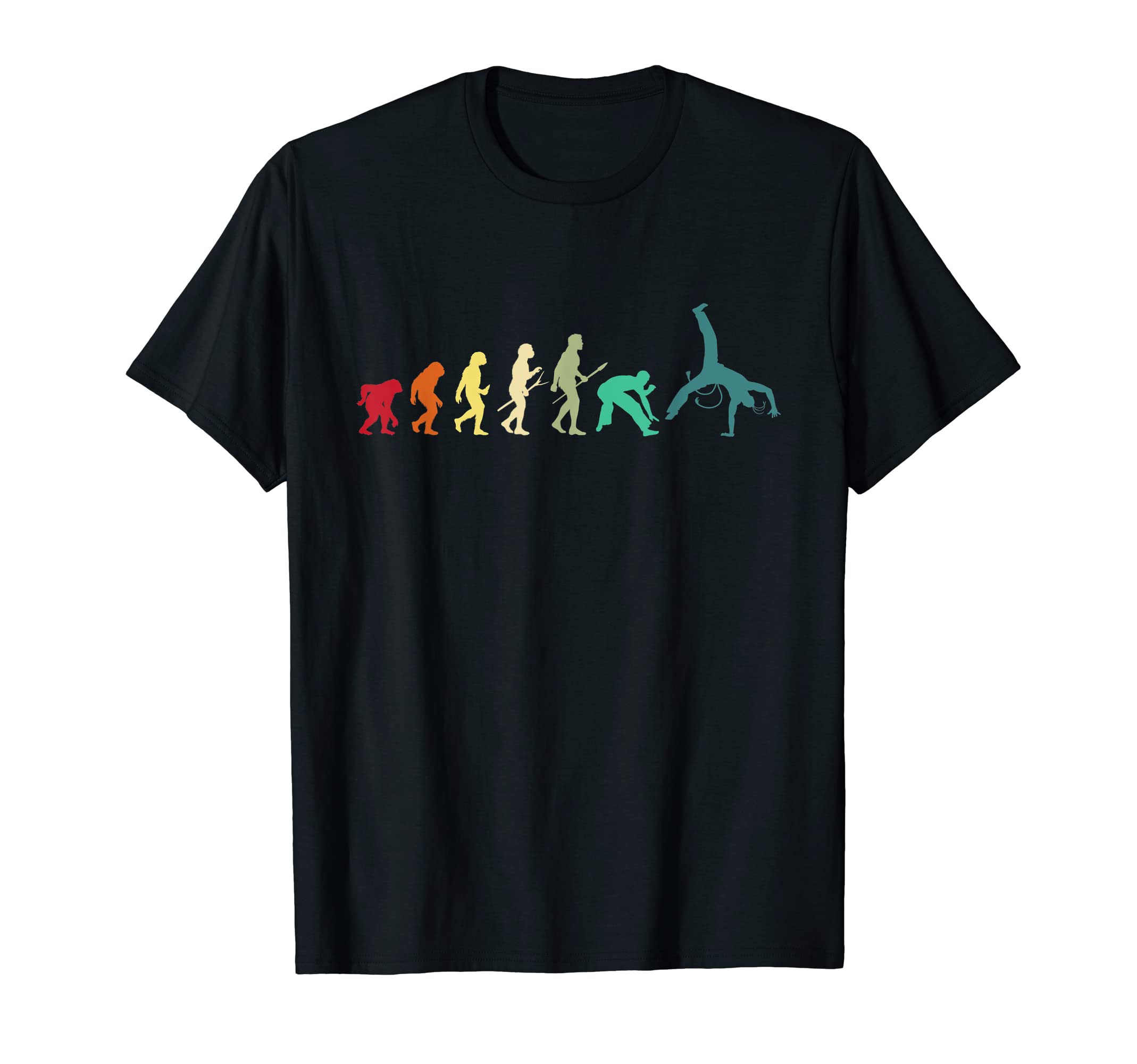 Funny Capoeira ShirtsEvolution Of Capoeira - Brazilian Martial Arts Kickboxing T-Shirt