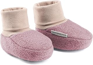 Hofbrucker Wollwalk Baby Schuh aus 100% Merinowolle, Ideal für die Babytrage, Anti-Rutsch Krabbel Babyschuh