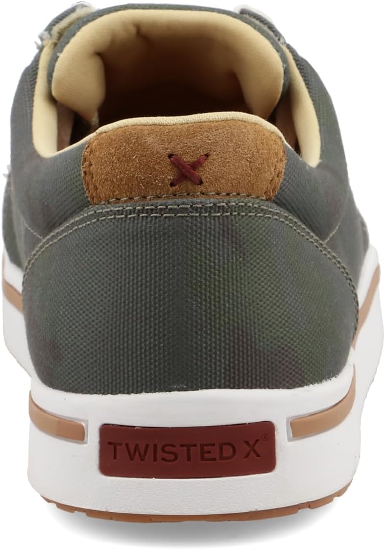Twisted X Men's Kicks, Moc Toe, Green Camo, 9 M