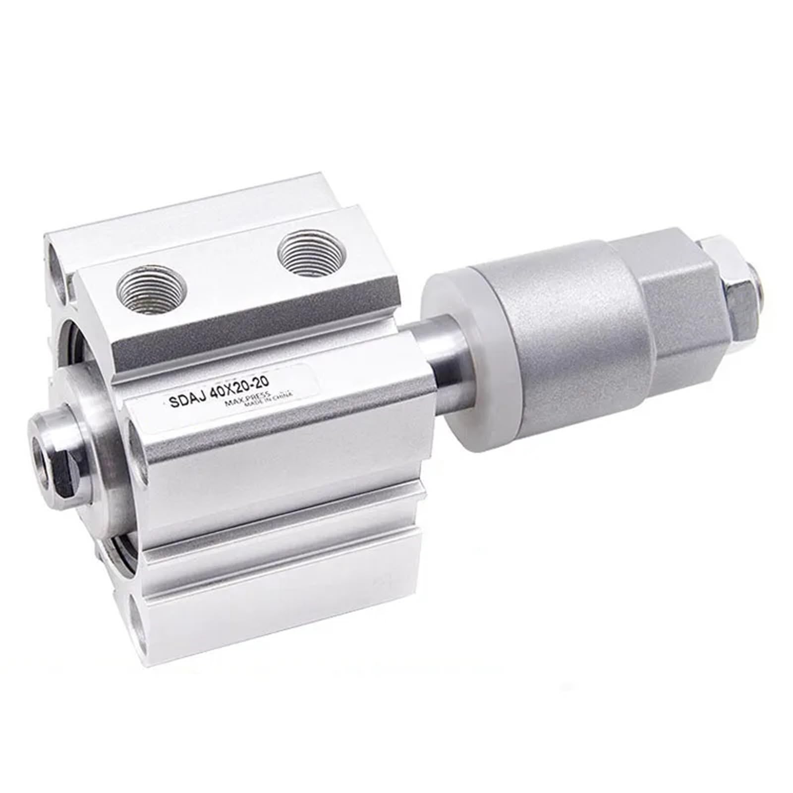 Kompaktowy podnośnik pneumatyczny z podwójnym efektem, regulowany skok, tłok ze stopu aluminium, SDAJ20/25/32/40/50/63/80/100(Stroke 40-10 mm, otwór 32 mm)
