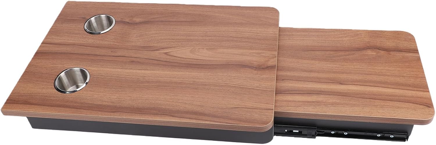 Bewinner Extendable Boat Table Top | Removable Space Saving Wood Surface for Yacht RV Motorhome Van (Brown)