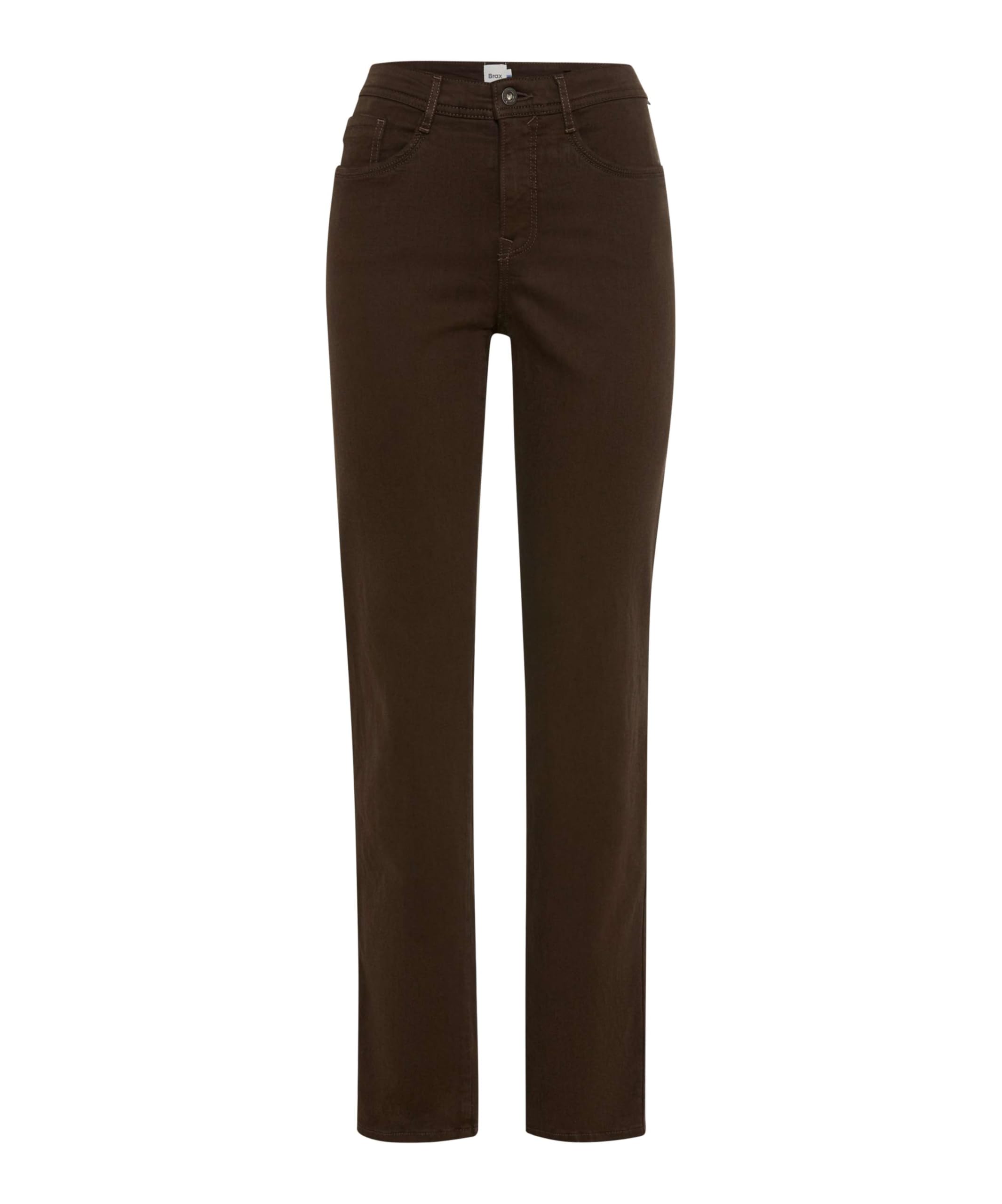Brax Women's 52 Dark Chocolate Style.carola Thermo Denim Feminine Trousers, 34W / 32L 34W X 32L