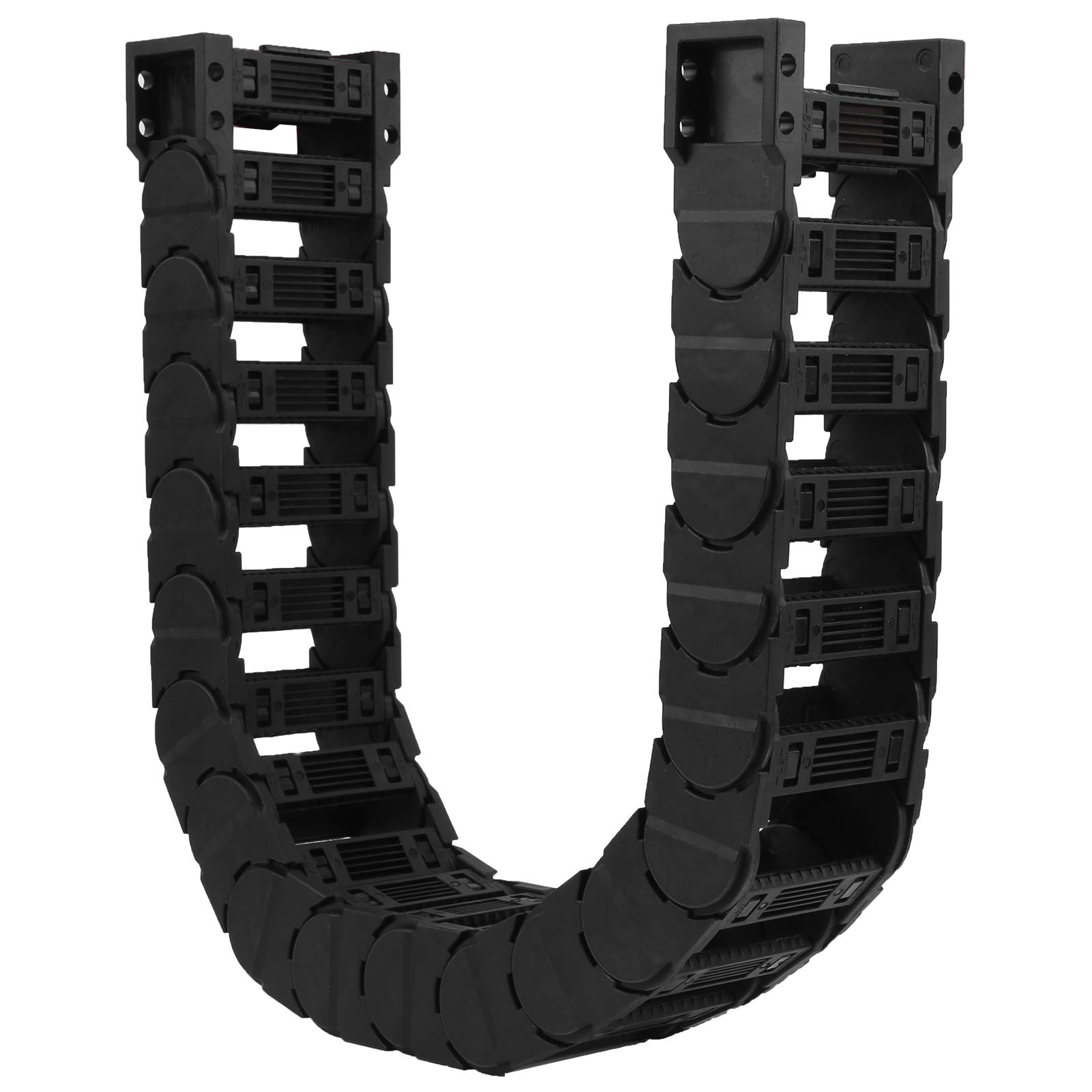 Cable Drag Chain, Black Plastic Cable Wire Carrier, Low Noise Drag Chain, 0.7M Length for CNC Engraving Machine, Detachable Combinable, Chains (D25*100)