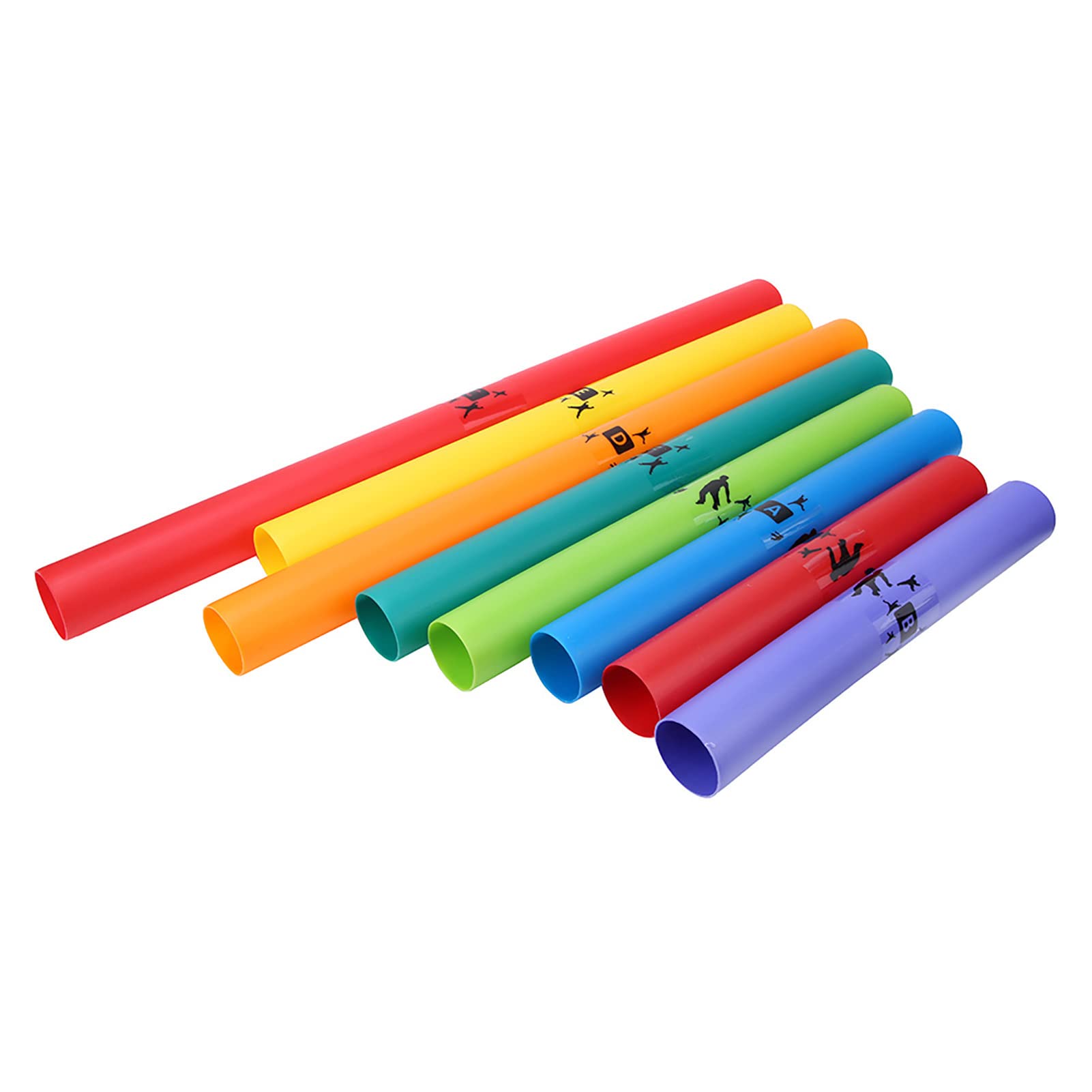 Zestaw Tub Dźwiękowych Orff 8 Sztuk Edukacyjne Instrumenty Perkusyjne dla Dzieci Zabawa Muzyczna Plastikowe Kolorowe Tuby Oktawowe