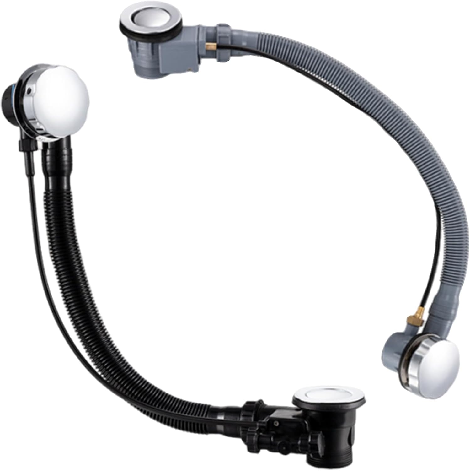 Ergonomic SPA Drain Assembly Corrosion-Resistant Concealed Quick-Install Bath Fixture for Home & Hotel Use Overflows Drain Pipe