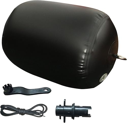 Defensas inflables para barcos con una línea de acoplamiento de nailon de doble trenza, una boquilla de conector de adaptador de válvula y una llave