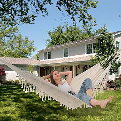 Sxseagle Hammock Hanging Swing Double Max 500Lbs Macrame For Indoor Outdoor Patio Yard Garden thumb #7