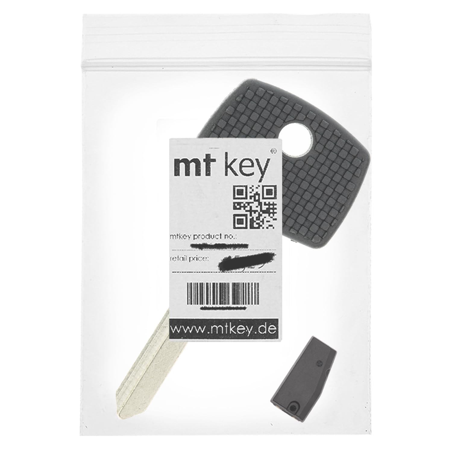 MT-KEY Clé d'allumage vierge YM15 + transpondeur ID12 compatible avec Mercedes Benz Actros à partir de 98 Sprinter T1N 03-06 Sprinter T1N à partir de 97 VIto 98-06 Vw Lt Lt28 00-06