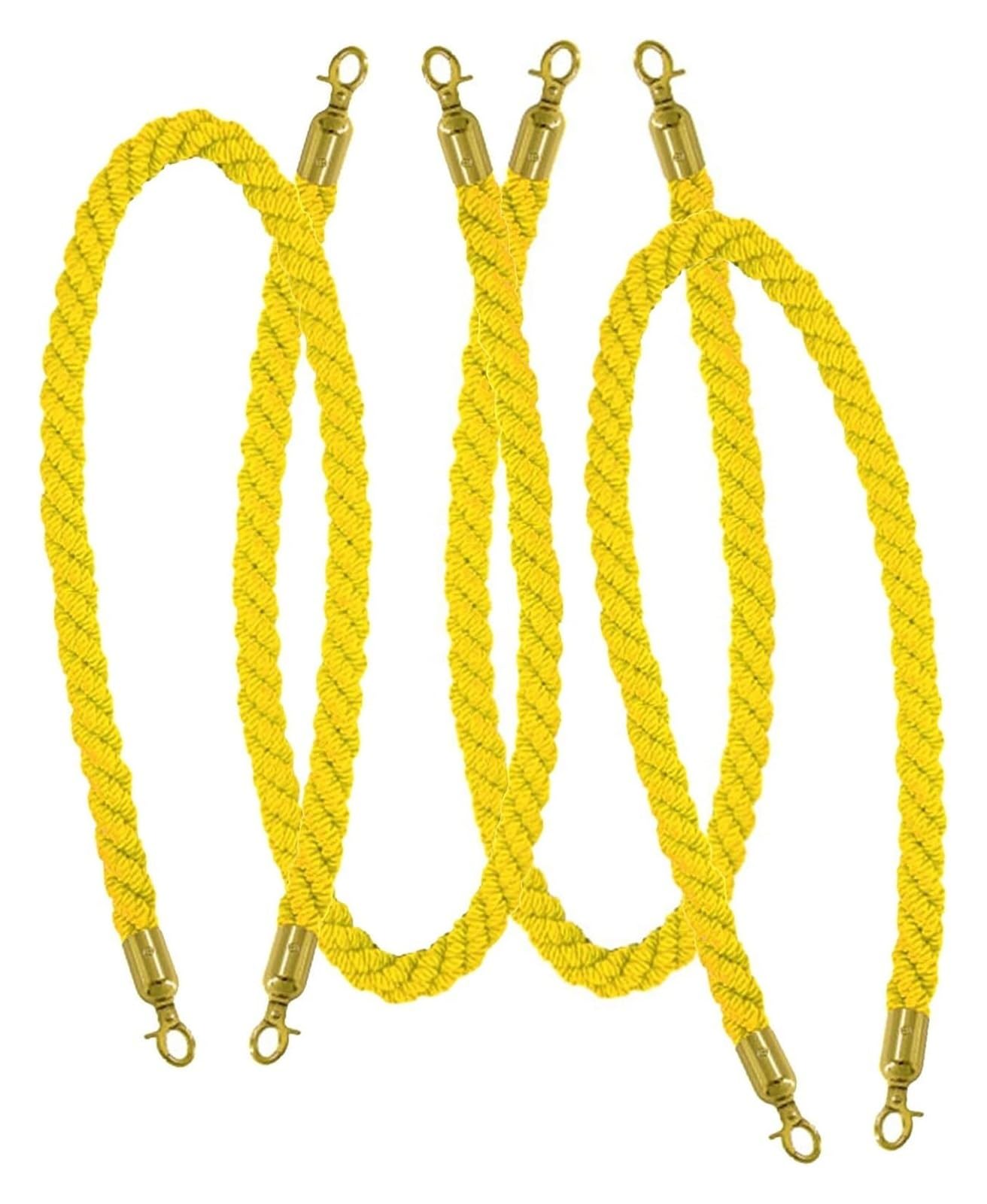 4-częściowa bariera linowa do kontroli tłumu(Yellow,1m(3.3 feet))