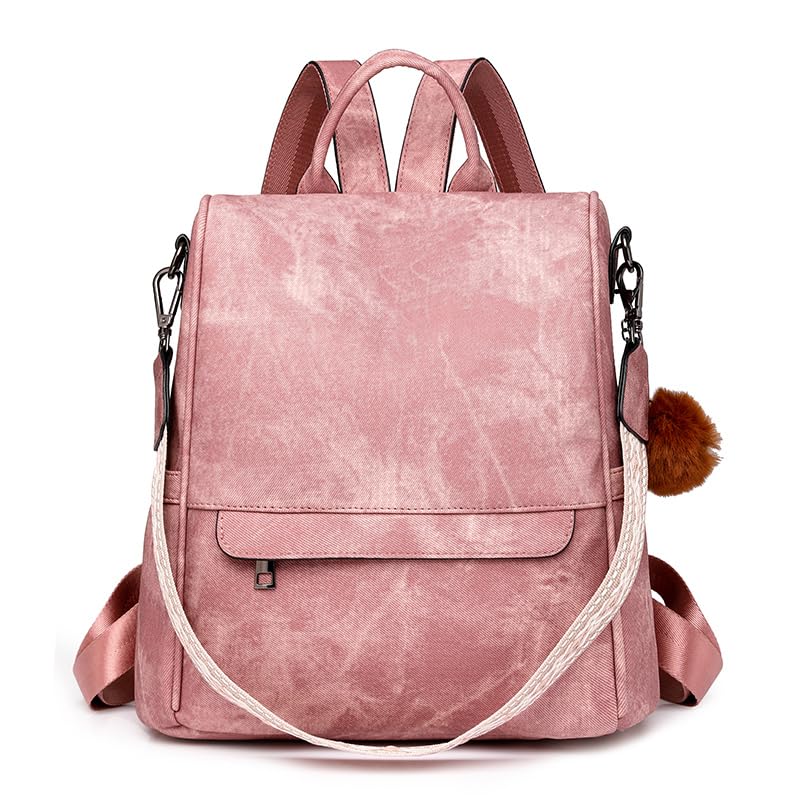 Image of Woman Backpack Purse Waterproof Lightweight PU Leather Backpack, Multipurpose Travel Shoulder Bag Handbag