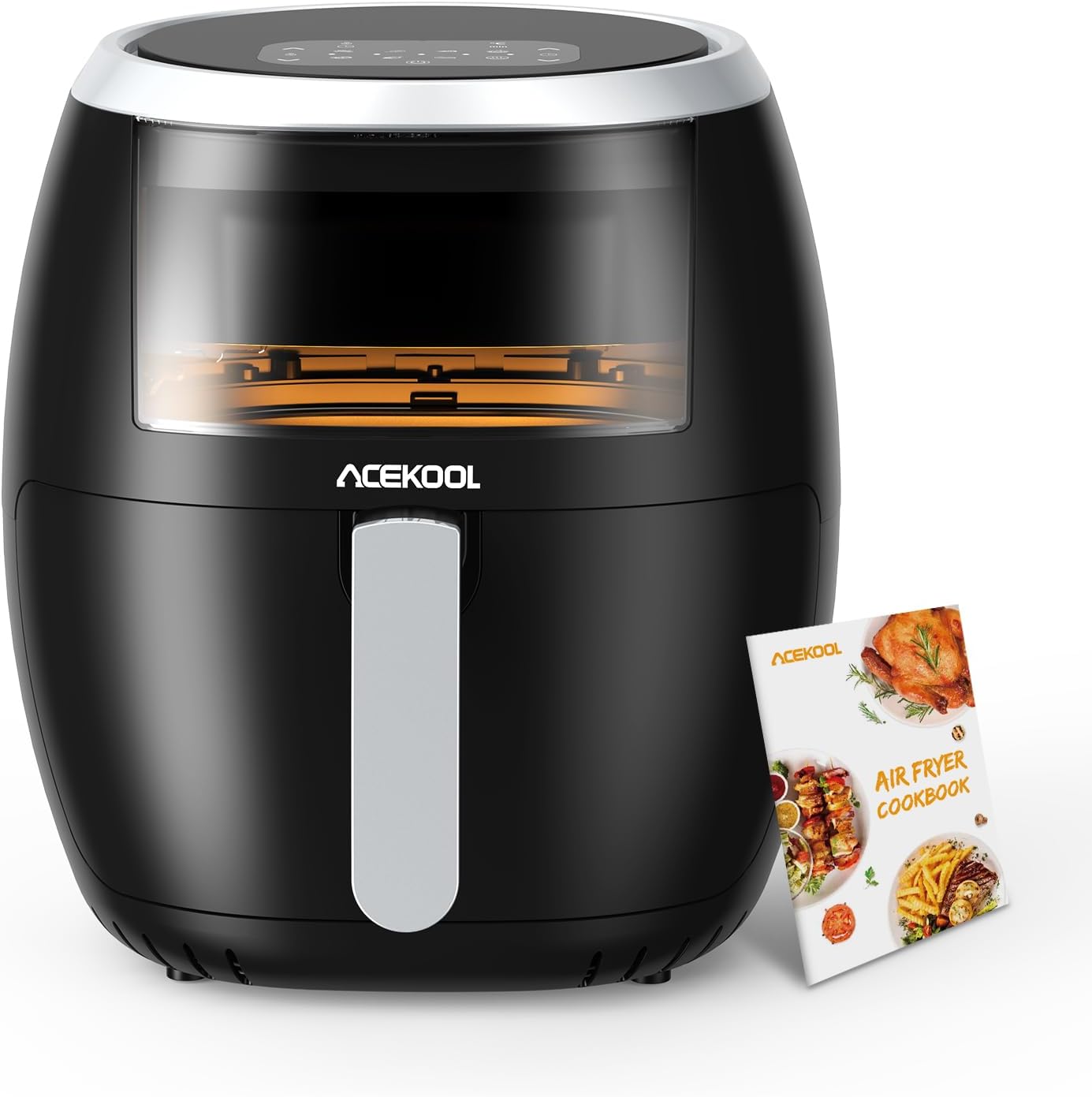 Friggitrice ad Aria Air Fryer 8L XL con 8 Persone, 1800W Multifunzionale Friggitrice Senza Olio