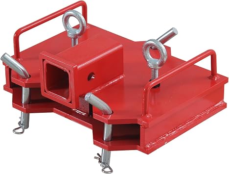 Insert Forklift Trailer Hitch Receiver, 2" Dual Pallet Forks Towing Adapter Attachment, Trailer Hitch Receiver 6800lbs Capacity