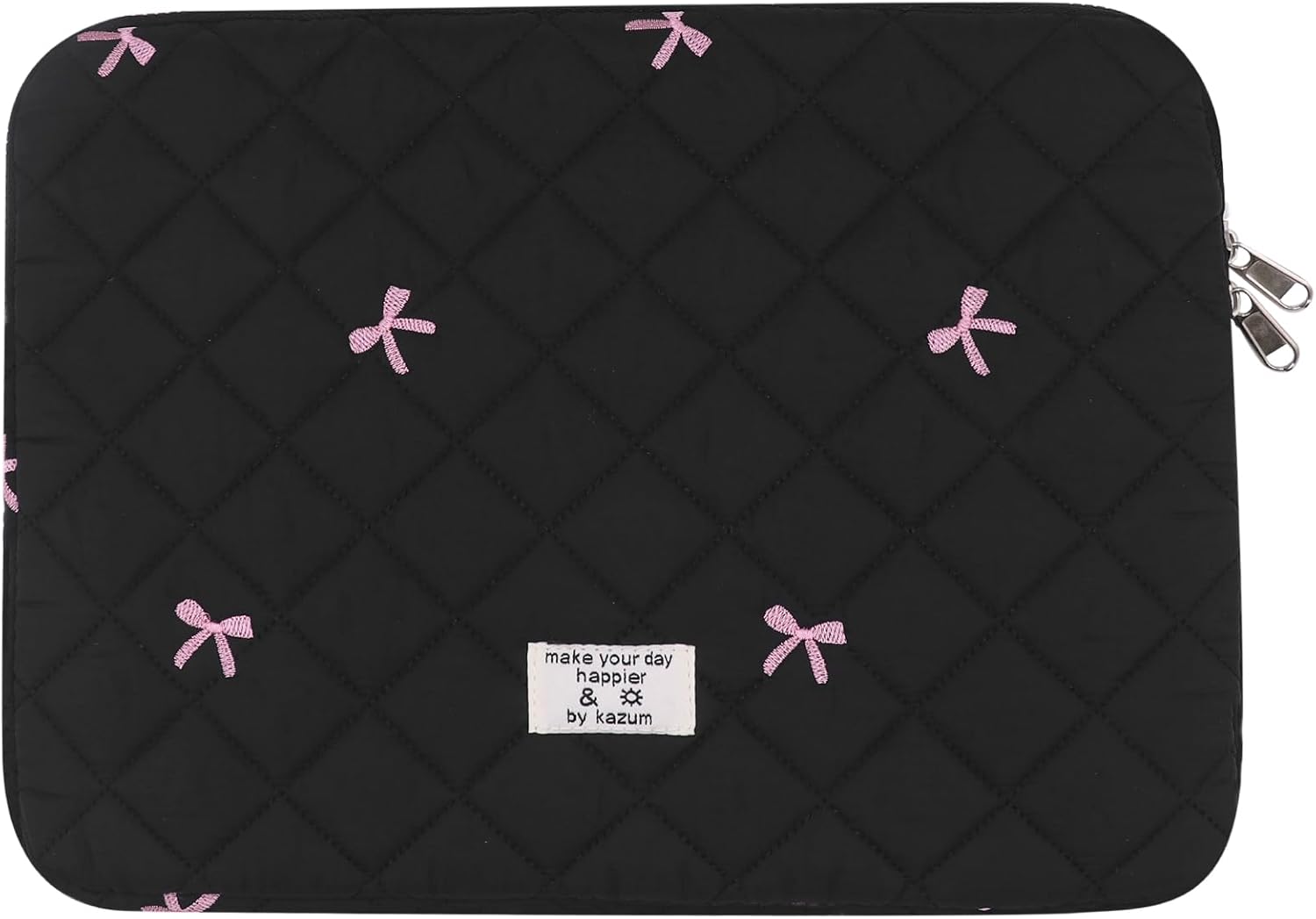 13-14 Inch Puffy Laptop Storage Bag Cute Bow Graphic Tablet Sleeve Carrying Case Computer Bag Protective Cover Pouch