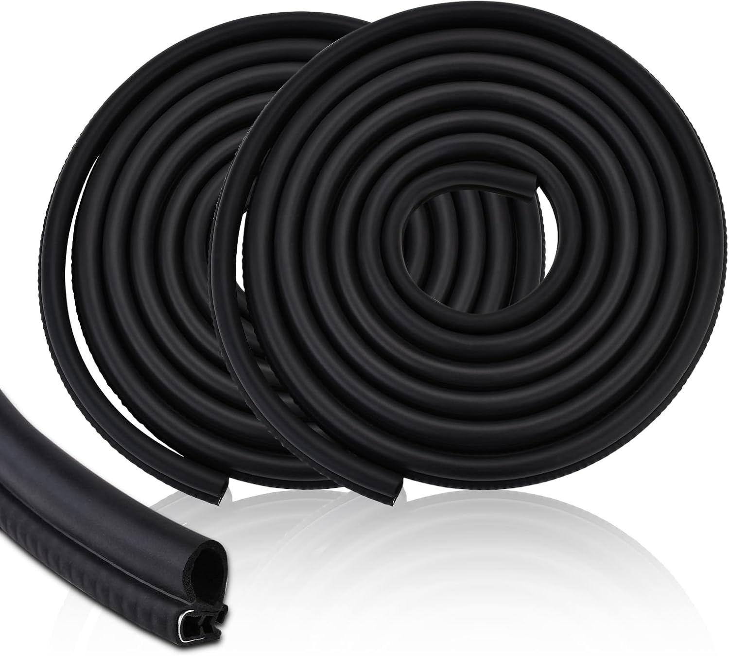 Door Weather Stripping Seal Compatible with 1986-2007 Peterbilt 377 359 379 330 360 370 380,Rubber Front Door Weatherstrip Replace#20-10985-644 R60-6001-650