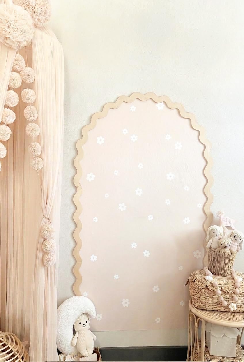 Deko-Bogen aus gewelltem Holz, 90 x 170 cm, Wandpaneel im Shabby-Chic-Stil, DIY-Set, 11 Abschnitte mit Kleber enthalten, Dekoration für Baby- & Kinderzimmer