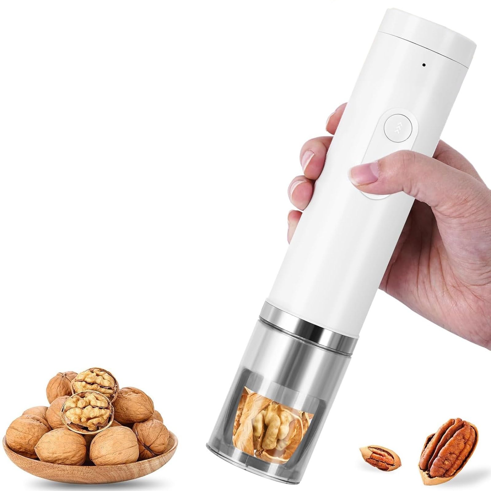 Casse-noisette électrique automatique pour noix de pécan, outil de cuisine anti-éclaboussures à 360° pour noisettes et amandes, résistance de 40 à 50 kg