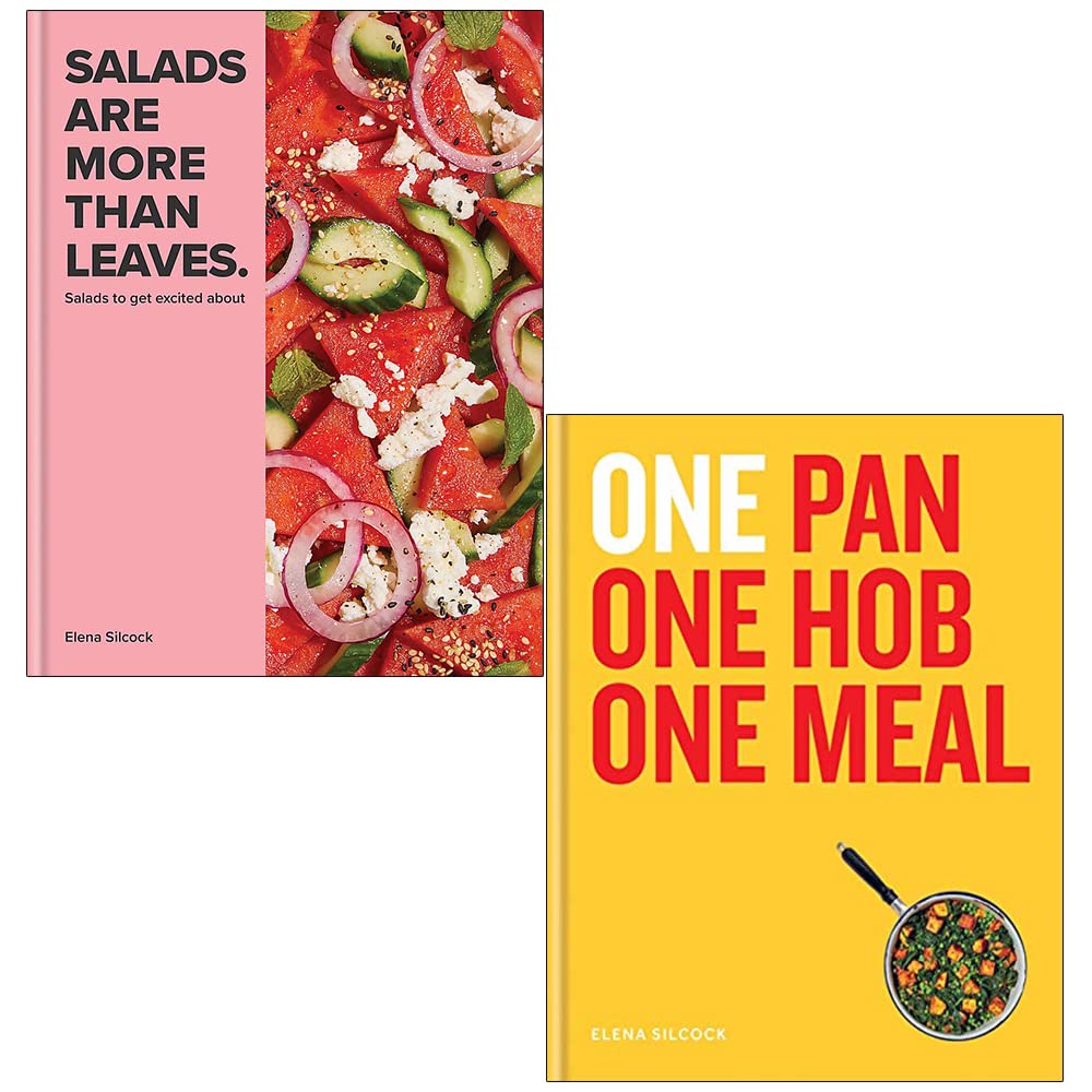 Elena Silcock Collection 2 Books Set (Salads are More Than Leaves, One Pan One Hob One Meal)